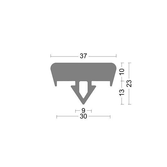 Glass rack rubber 37x23mm closed White