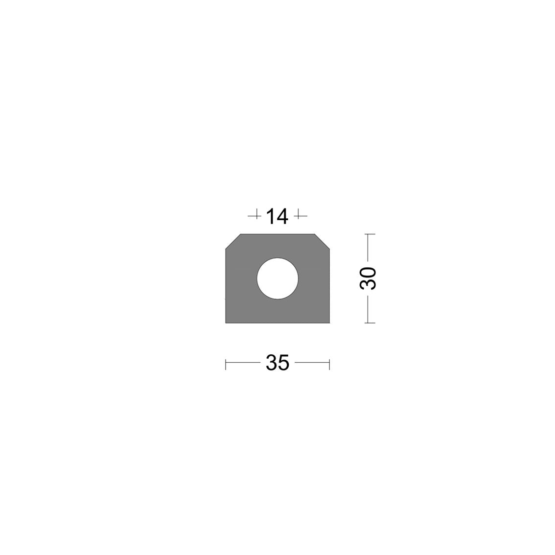 Rubber hatch profile 35x30mm