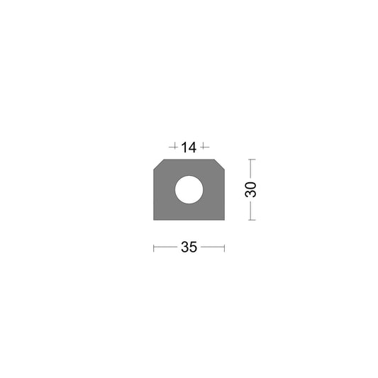Rubber hatch profile 35x30mm