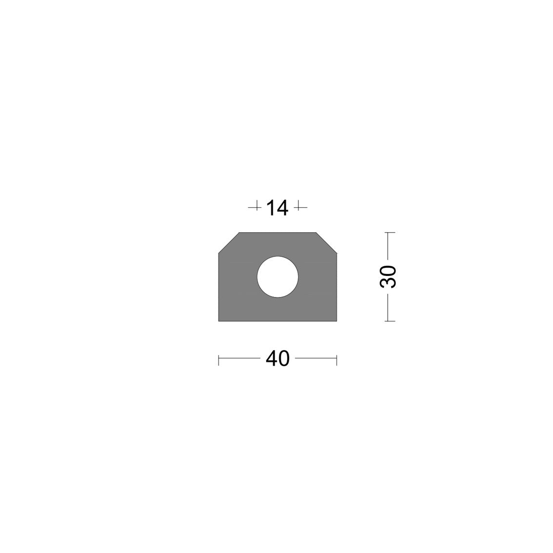 Rubber hatch profile 40x30mm