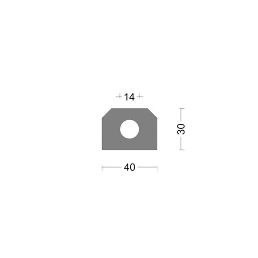Rubber hatch profile 40x30mm
