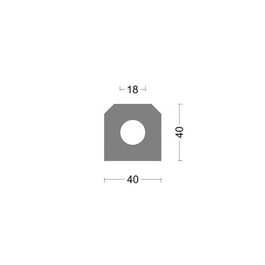 Rubber hatch profile 40x40mm