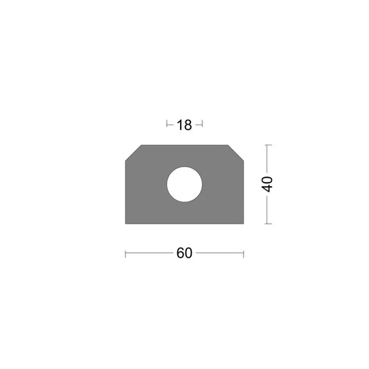 Rubber hatch profile 60x40mm