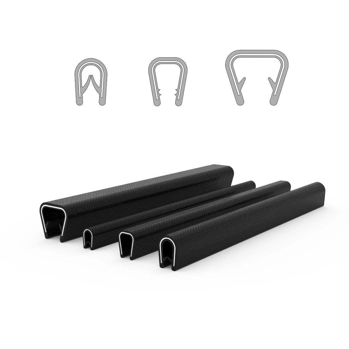 Edge trim rubber profiles - All types & sizes