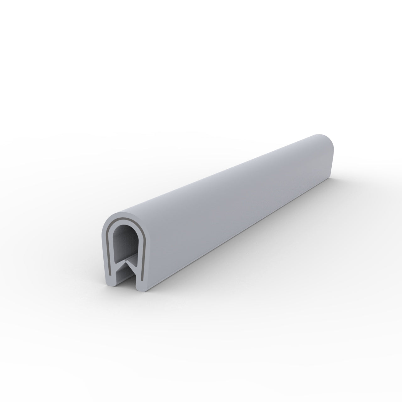 Edge protection profile - clamping range 0,5-2,0mm - Grey