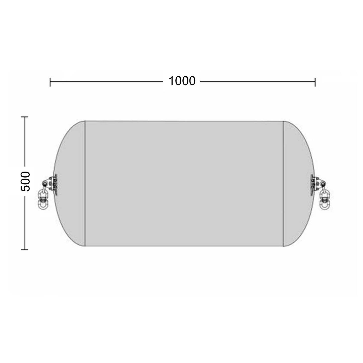 Pneumatic Fender 500x1000mm - Sling Type