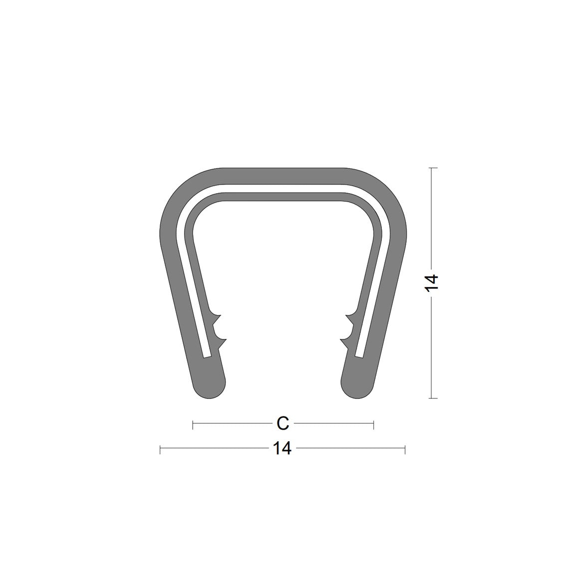 Kantenschutzprofil - Klemmbereich 8,0-10,0mm