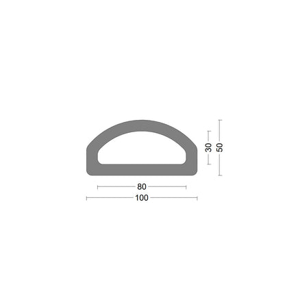 D fender rubber profile DD 100x50mm