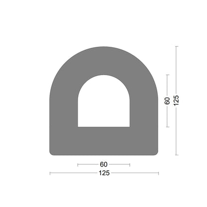 D fender rubber profile DD 125x125mm