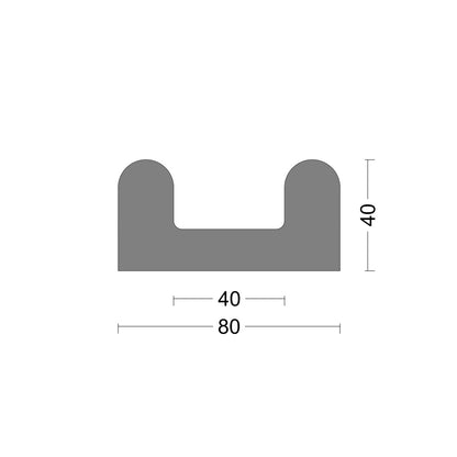 B fender profile 80x40mm