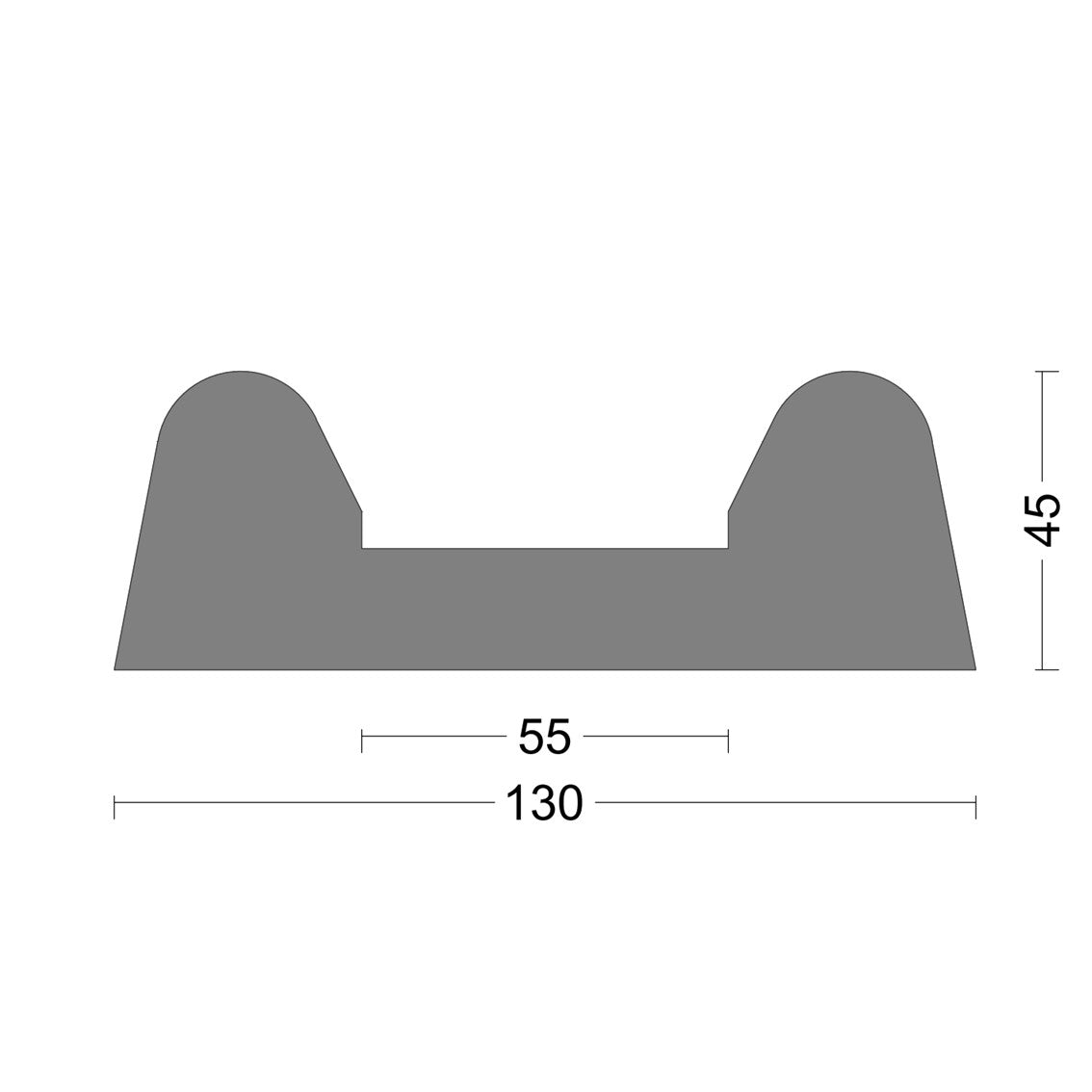 B fender profile 130x45mm