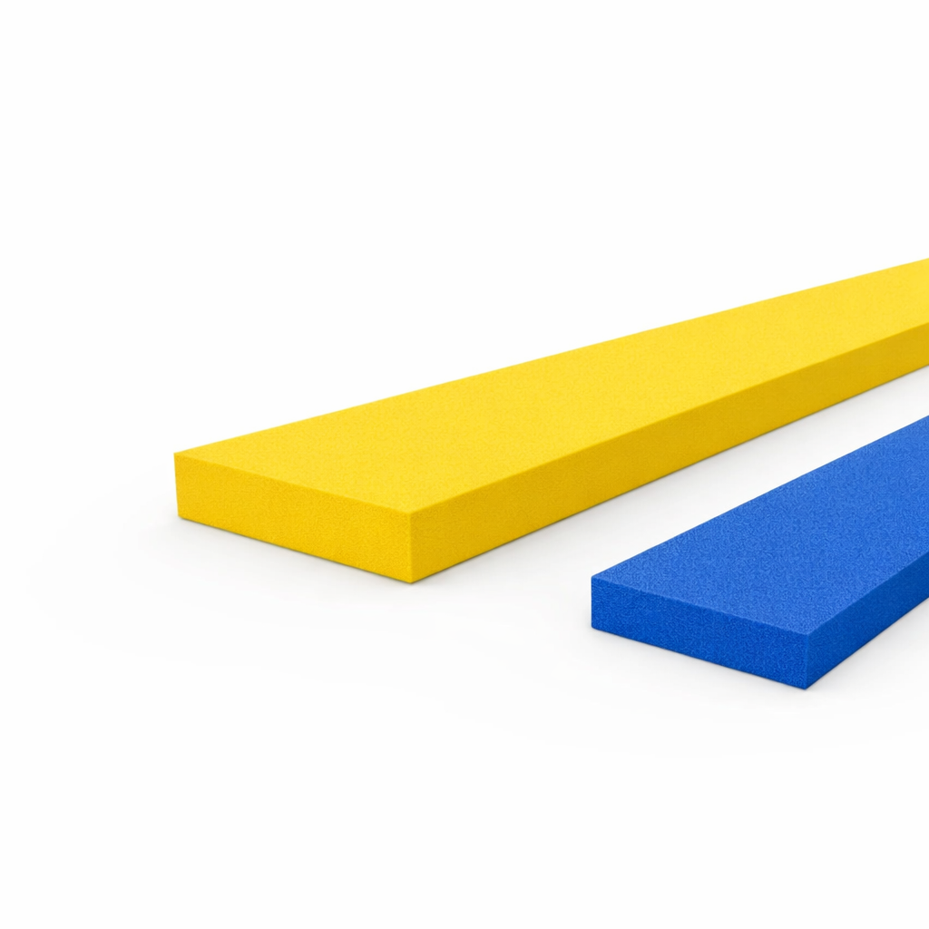 Foam PVC strips yellow and blue