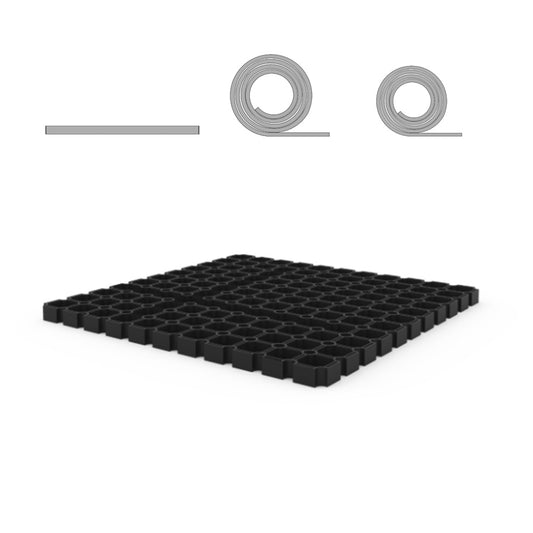 Honeycomb rubber matting