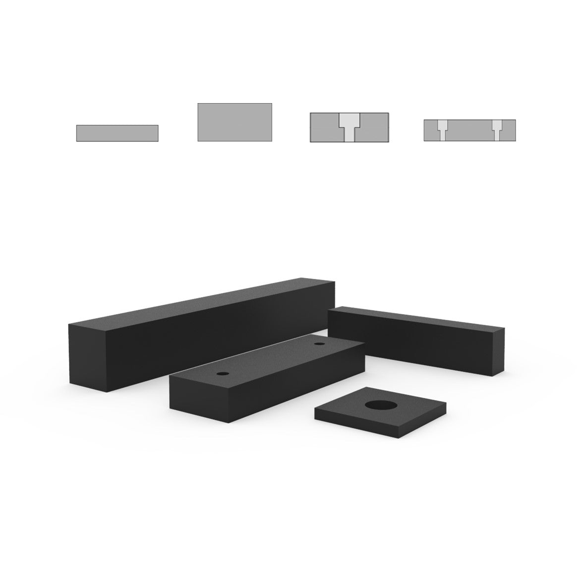 Rubber blocks - All types & sizes