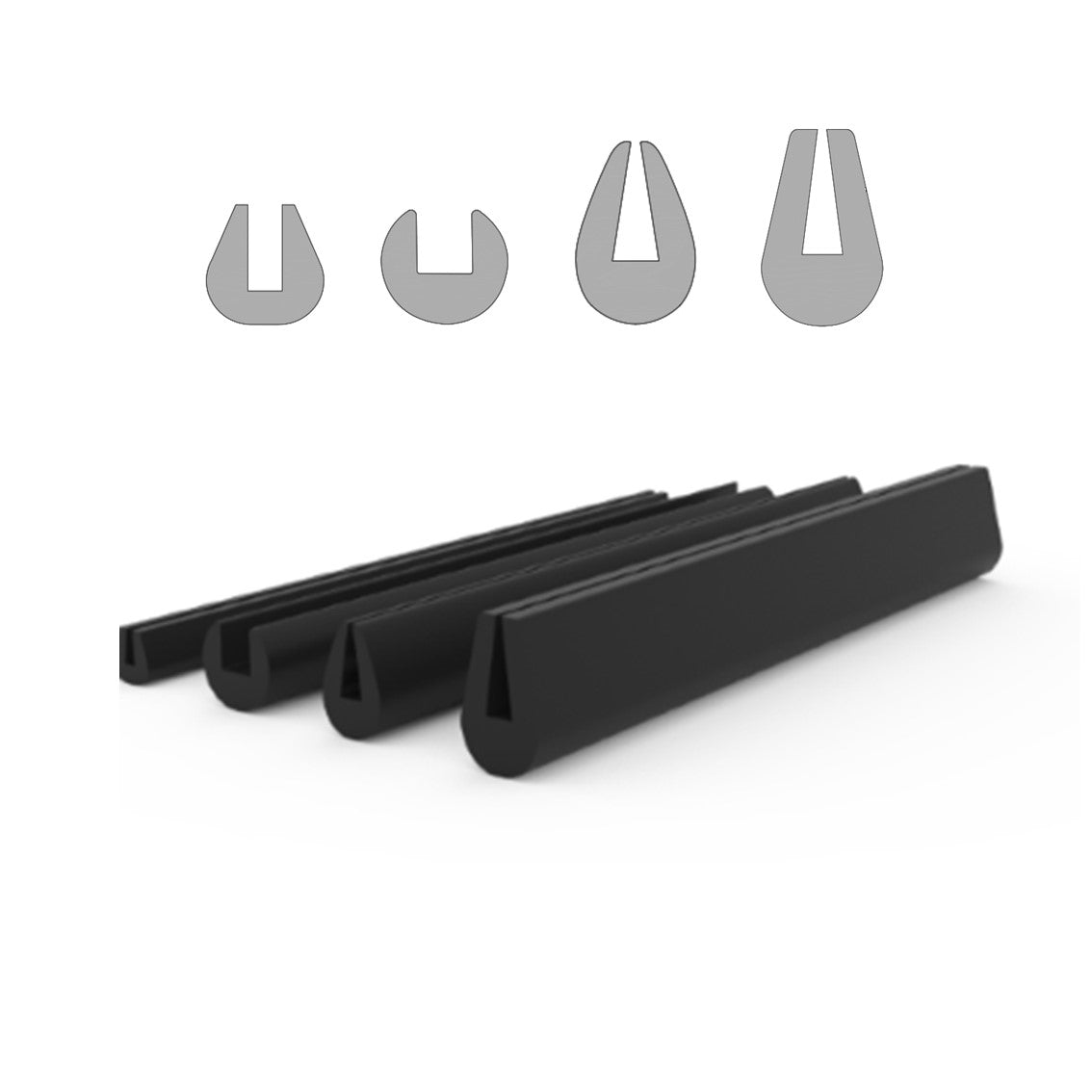 Rubber U channel profiles - All types & sizes