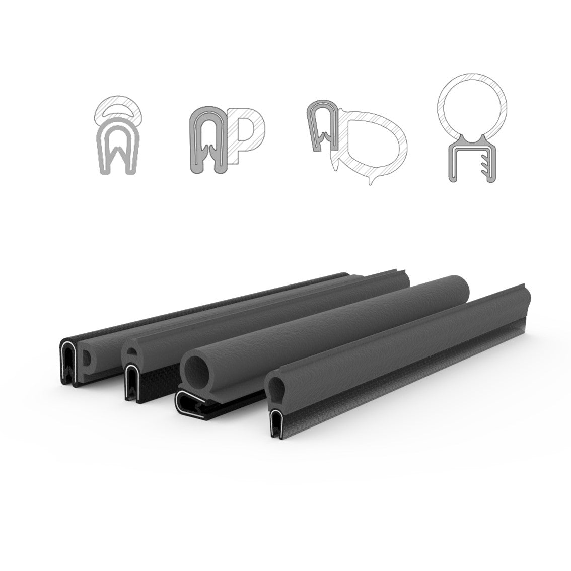 Rubber edge trim seals - All types & sizes