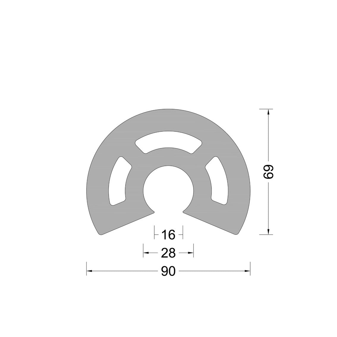 Boat fender 90x69mm